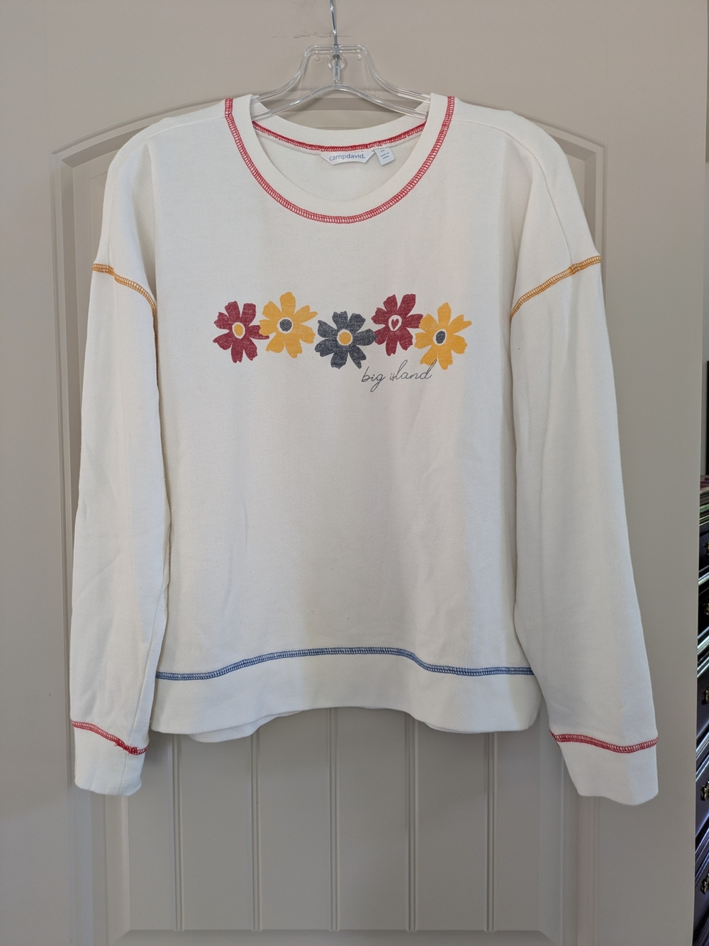 Camp David Cream Floral Crewneck Sweater